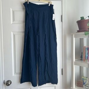Time and Tru boho navy blue flowy pants size xxl nwt